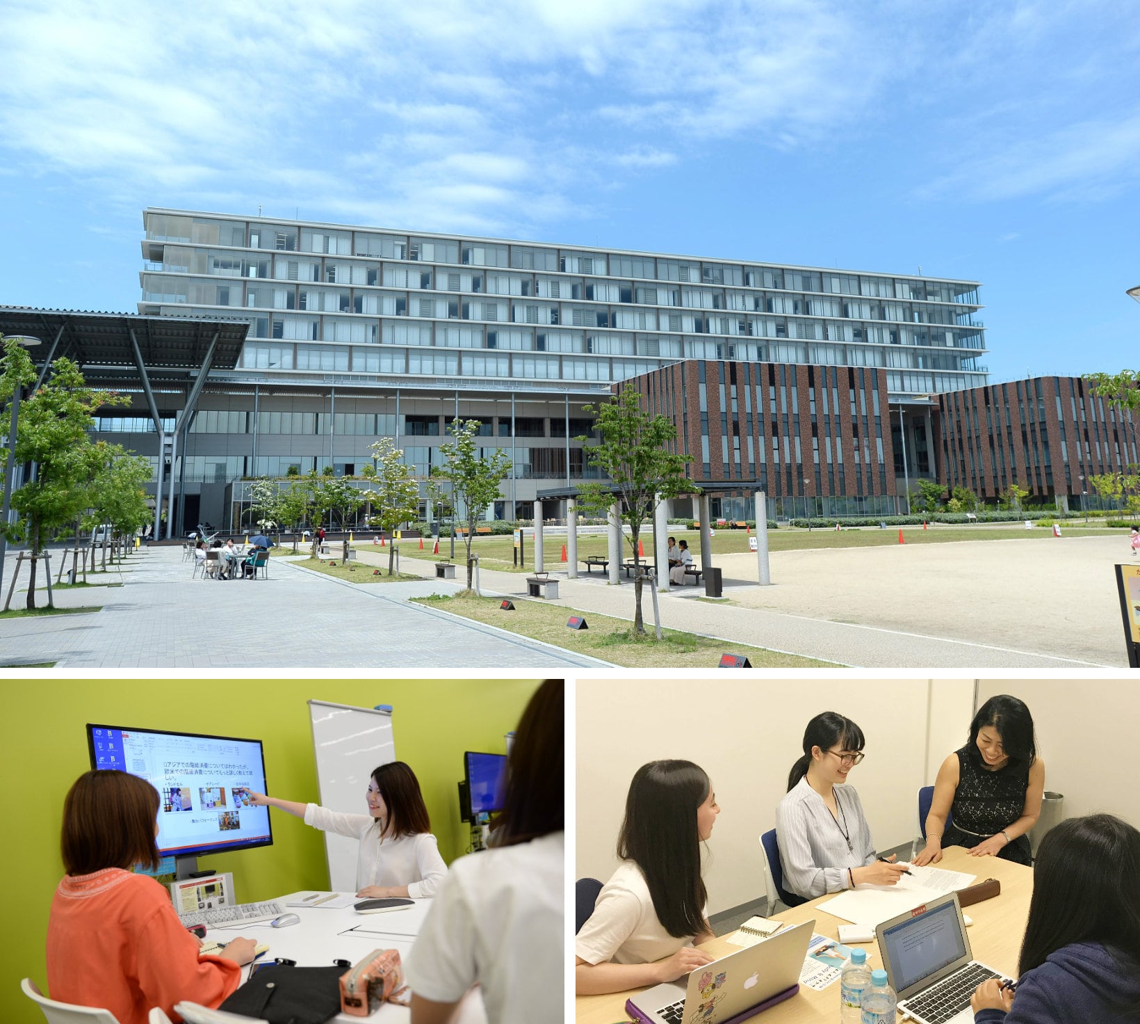 Photo collage of scenes from Ritsumeikan University