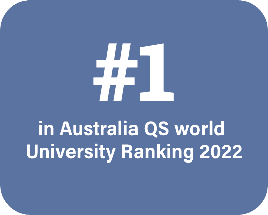 #1 in Australia QS world University Ranking 2022