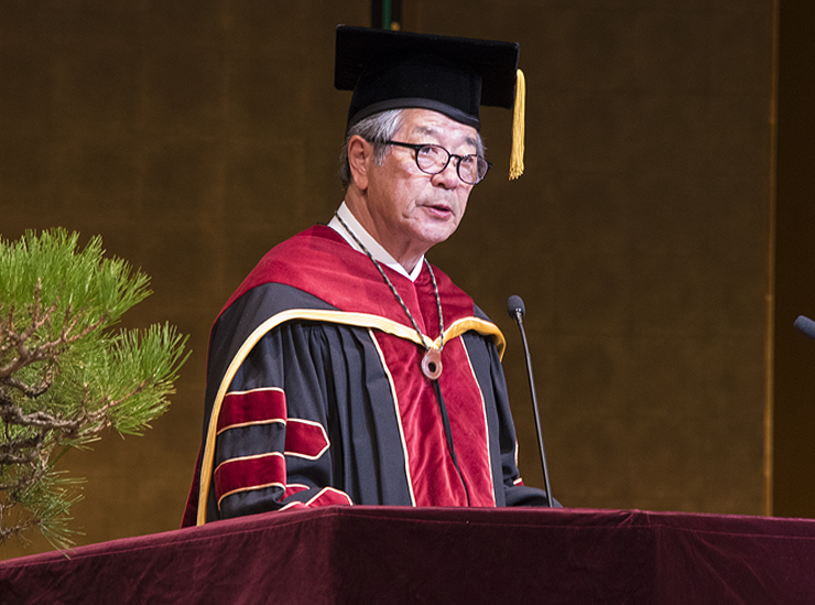 Yukio Hayashi, vice chairperson of the Alumni Association of Ritsumeikan University 