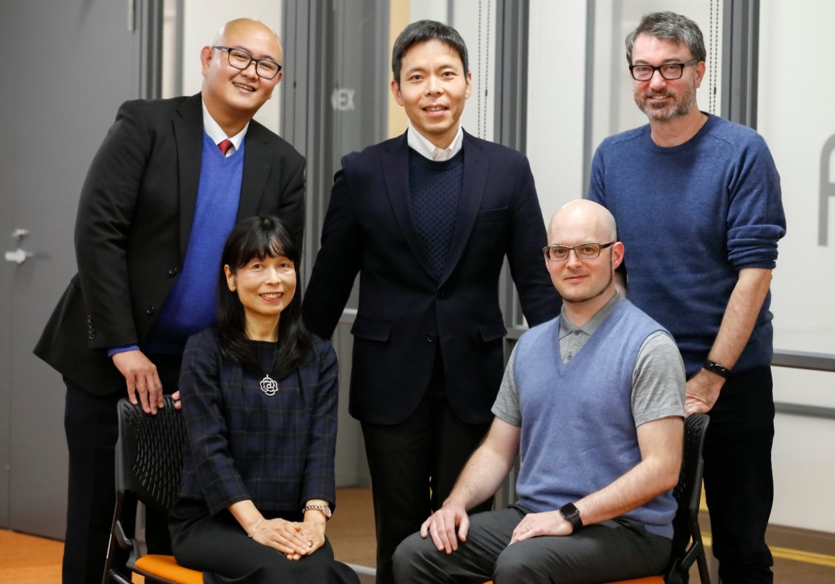 Group photo of Professor Choi, Haimes, Yamagishi, Marutschke, and Marquez