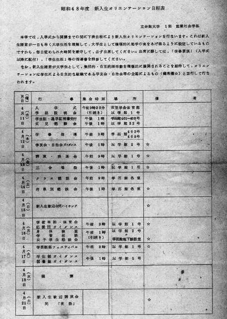 懐かしの立命館＞1970年代の学生生活 ―産業社会学部卒業生 大熊