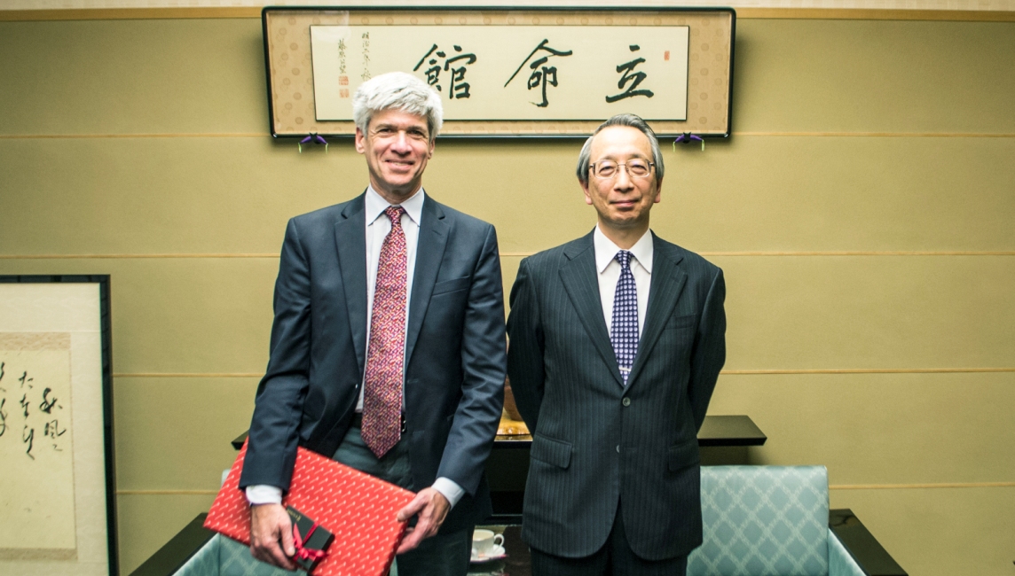 Yale Research abroad Program on Pharmacy discussed: Vice President Professor Masato Ichikawa meets Professor Michael J Caplan of Yale School of Medicine