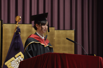 Student representatives also gave speeches