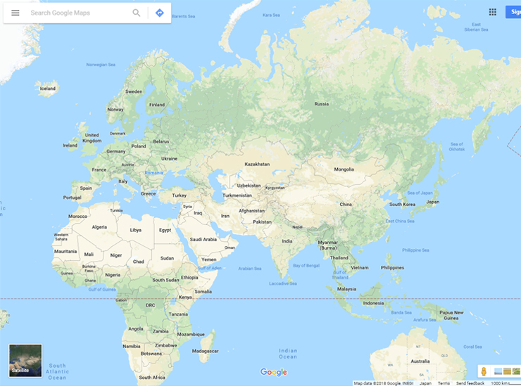 Google: A well known Mercator Map - Ritsumeikan