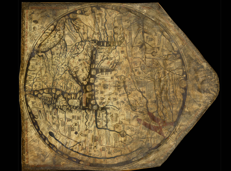 The Hereford Mappa Mundi full map Ritsumeikan