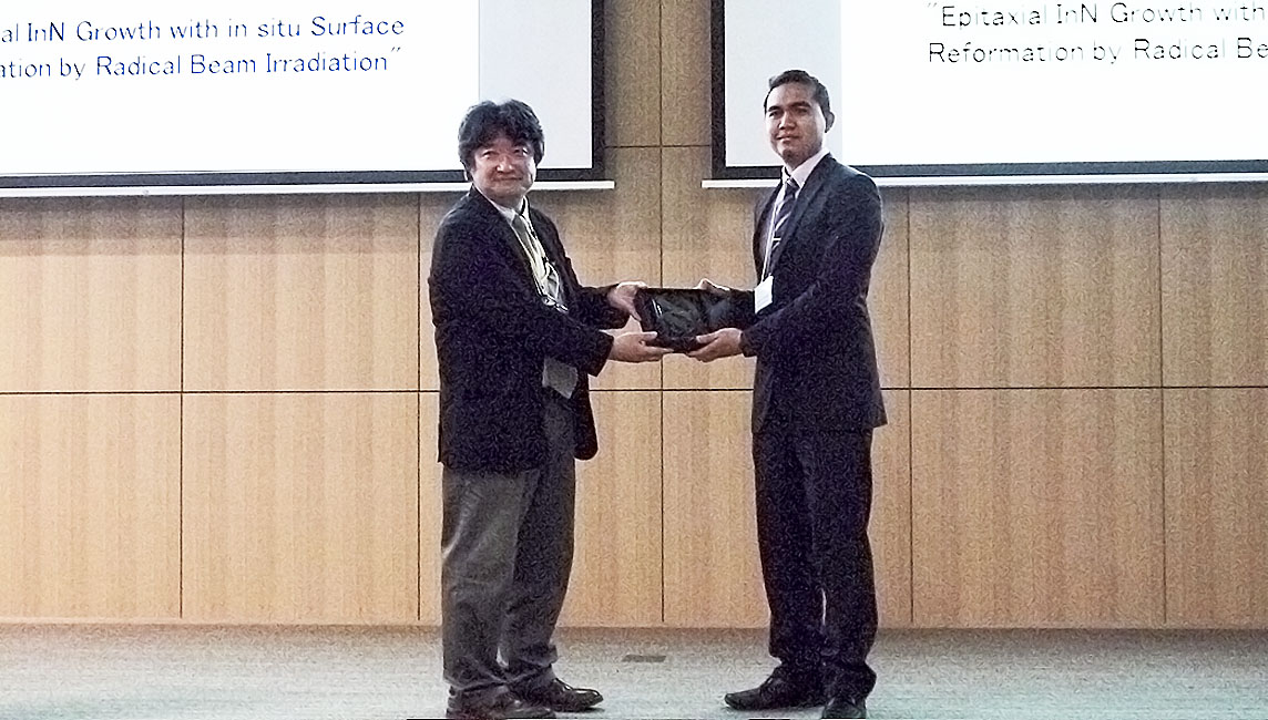 Ritsumeikan School of Science and Engineering student Faizul Salihin Bin Abas receives ISPlasma 2018 Best Oral Presentation Award