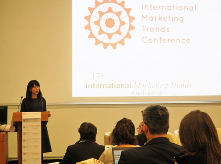 Dr. Mai Kikumori at the International Marketing Trends Conference 2018