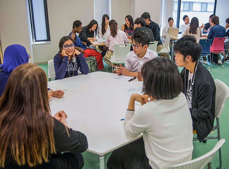 Students in group work