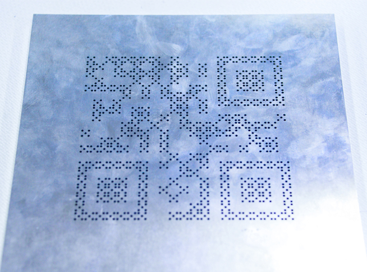 The new Porous Code etched onto a steel plate