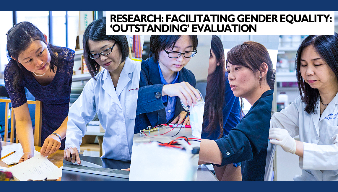 Promotion of Gender Equality and Diversity in the Research Environment - photos of five female researchers at Ritsumeikan University