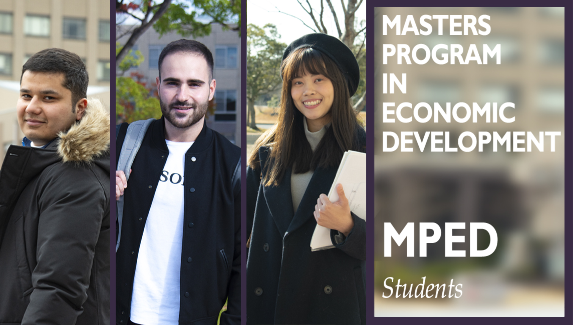 Three Master's students from the Master's Program in Development at Ritsumeikan University