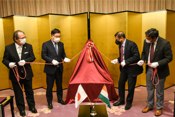 Unveiling ceremony of the statue of Buddha