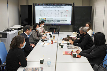 Second from left: Art Research Center Director Ryo Akama