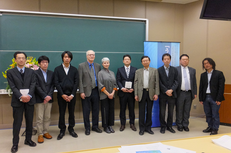 Group photo from the symposium where Dr. Martin Jay spoke. Dr. Jay is fourth from the left.