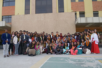 Group photo of the students who studied together for 5 months