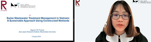 Dr. Nguyen Thi Thuong delivering her presentation