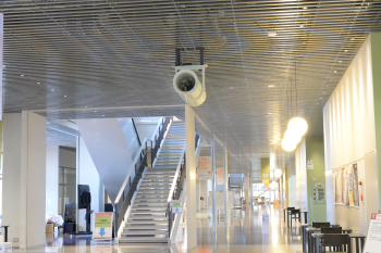 Fans have been installed to eliminate stagnant air (Osaka Ibaraki Campus)