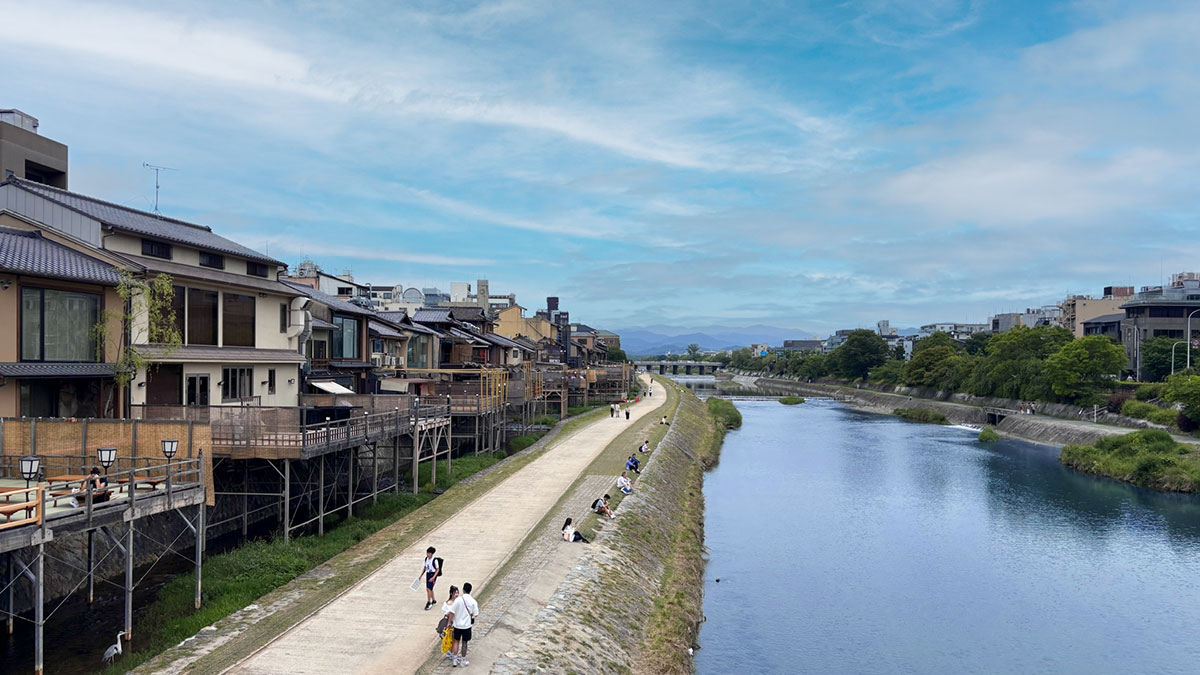 Kawadoko terraces along the Kamo River